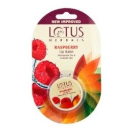 Lotus Herbals Raspberry Lip Balm, Moisturizes Dry & Cracked Lips 5g