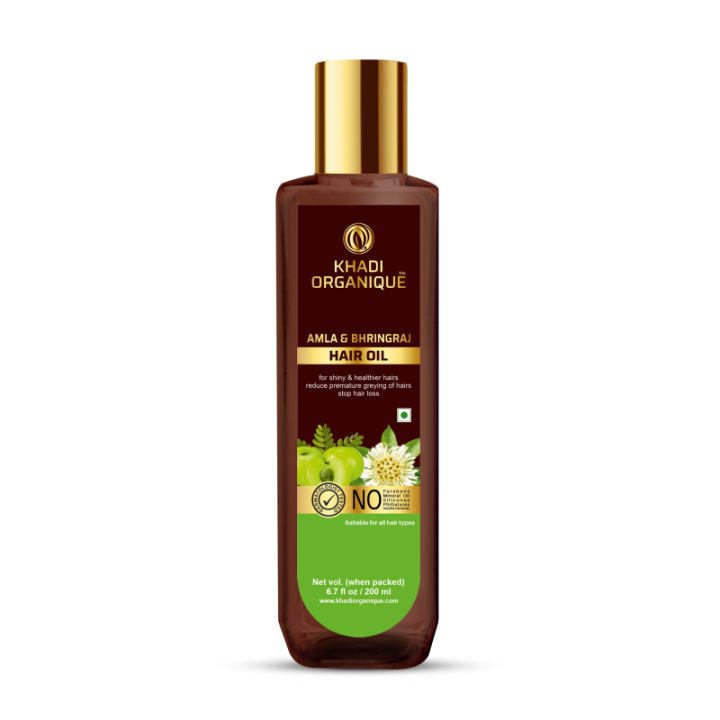 Khadi Organique Amla & Bhringraj Hair Oil 200ml