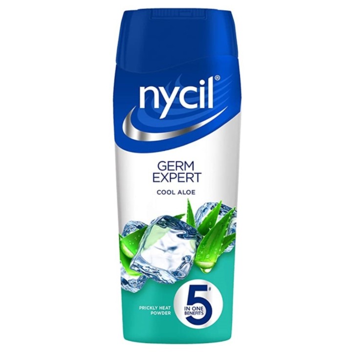 Nycil Germ Expert Cool Aloe Prickly Heat Powder - 5 in One Benefits