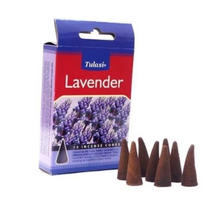 Tulasi Lavender Incense Cones, Pack of 4 ( in ) 1 Pack