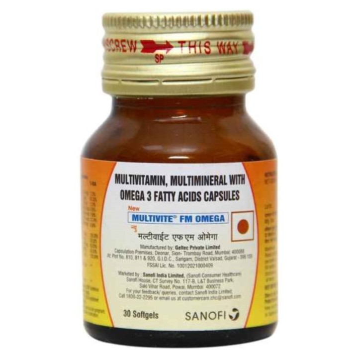 Multivite Fm Omega, Multivitamin, Multimineral with Omega 3 Fatty