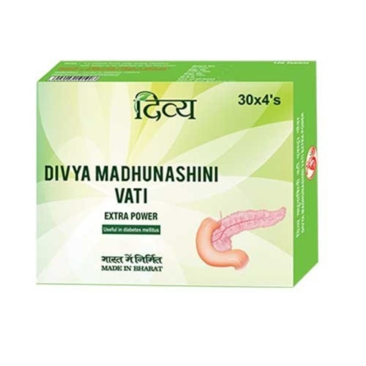 Patanjali Divya Madhunashini Vati Extra Power Tablets, (30*4'S, Pack