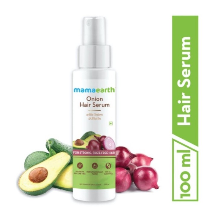 Mamaearth Onion Hair Serum with Onion & Biotin, for Strong Frizz-Free