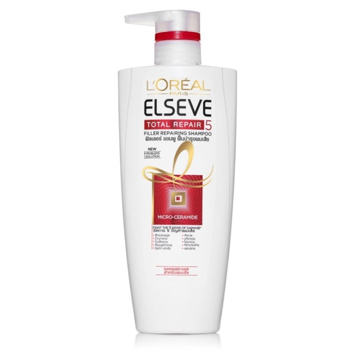 Elseve Total Repair 5 Filler Repairing Shampoo, for Damaged Hair