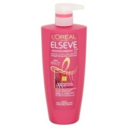 Elseve Keratin Smooth 72H Smoothing Shampoo, for Frizzy, Unmanageable