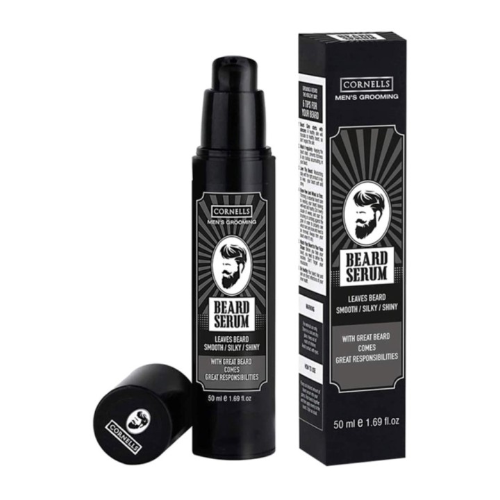 Cornells Men's Grooming Beard Serum, Leaves Beard Smooth, Shiny