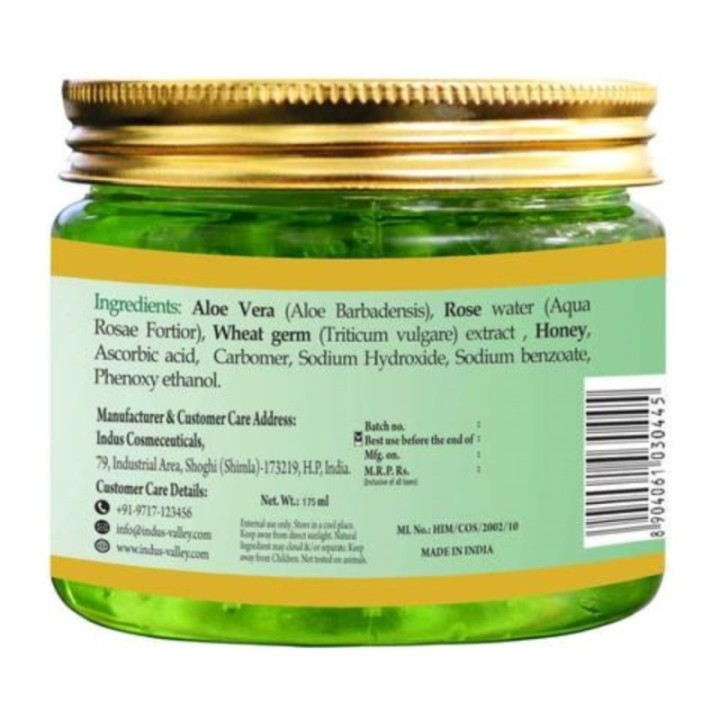 Indus Valley Bio Organic Aloe Vera Gel for Young & Radiant Skin