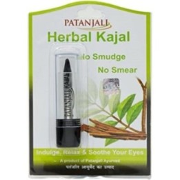 Patanjali Herbal Kajal (Black), No Smudge No Smear 3g