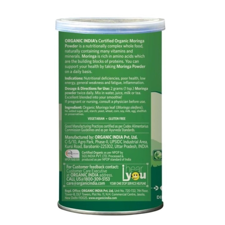 Organic India Moringa Powder Essential Nutrition 100g