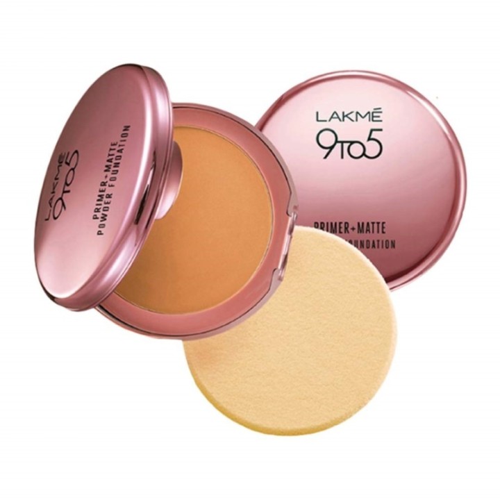 Lakme 9 to 5 Primer+matte Powder Foundation, (03 Silky Golden) 9g