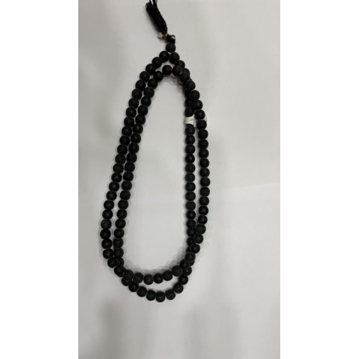 Satvik Shaligram Stone Mala, 108 Beads for Prayer, Rosary Japmala