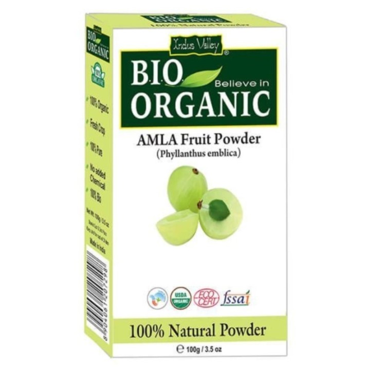 Indus Valley Bio Organic Combo Pack of Lemon Fruit Peel Powder & Amla