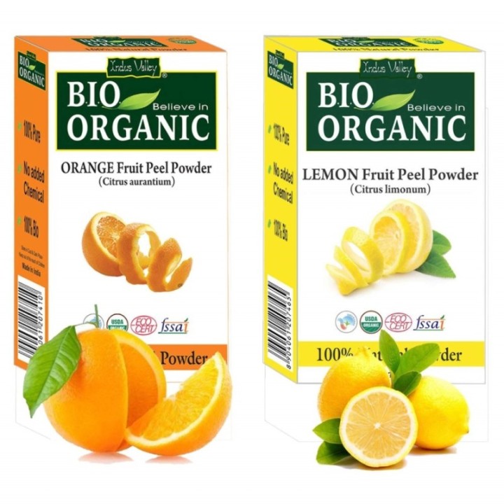 Indus Valley Bio Organic Combo Pack of Orange Fruit Peel Powder