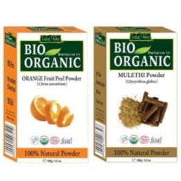 Indus Valley Bio Organic Combo Pack of Mulethi Powder & Orange Fruit