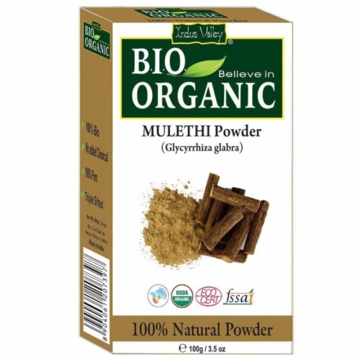 Indus Valley Bio Organic Combo Pack of Mulethi Powder & Orange Fruit