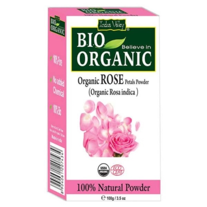 Indus Valley Bio Organic Combo Pack of Organic Rose Petals Powder