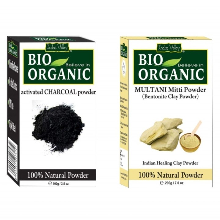 Indus Valley Bio Organic Combo Pack of Activated Charcoal Powder