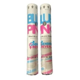 Kodayz Gender Reveal Party Poppers (Paper Poppers), in Blue or Pink