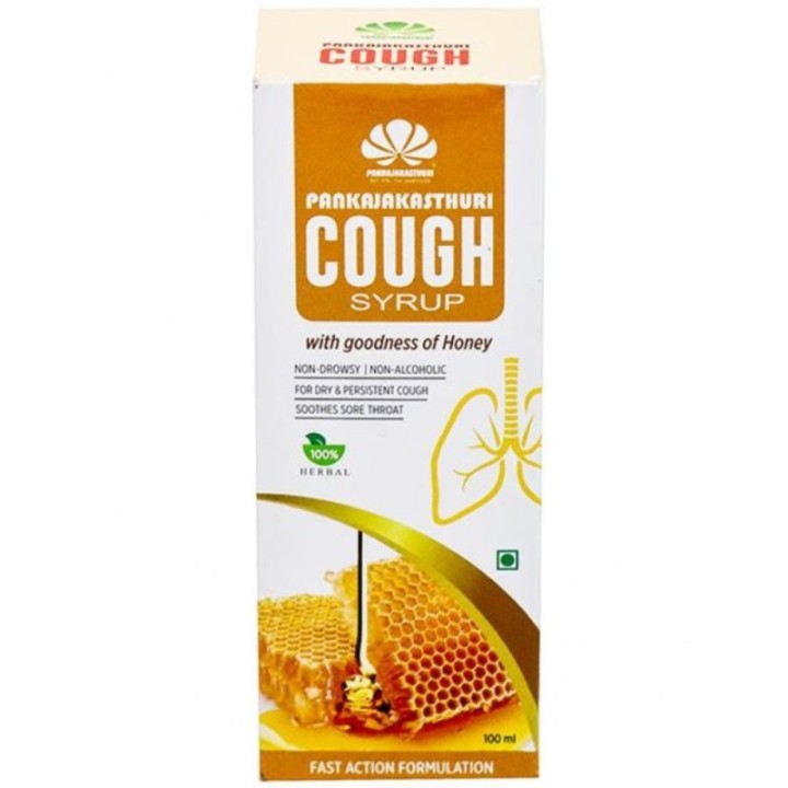 Pankajakasthuri Cough Syrup with Goodness of Honey - for Dry
