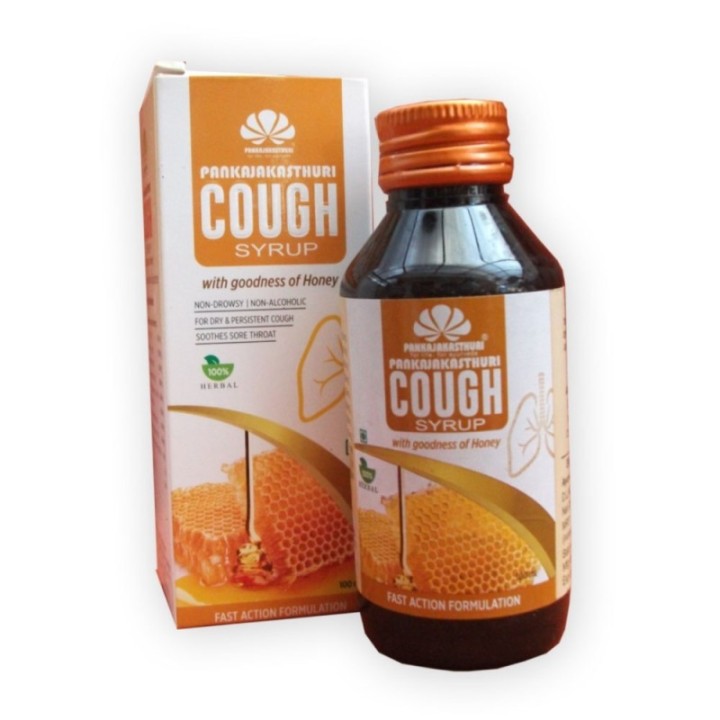 Pankajakasthuri Cough Syrup with Goodness of Honey - for Dry