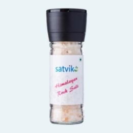 Satvik Himalayan Rock Salt, with Grinder Ideal for Cooking 100gm