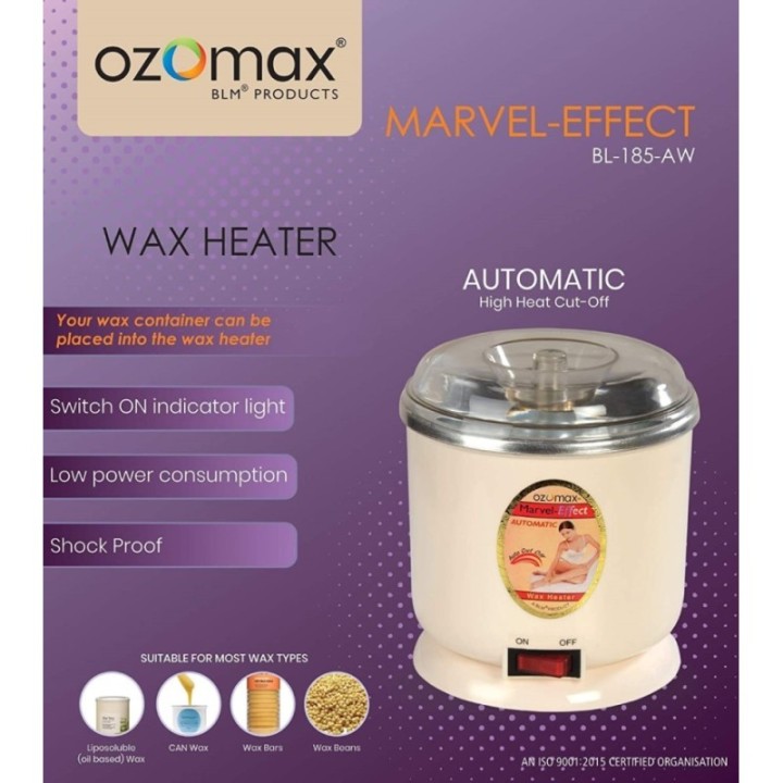 Ozomax Marvel Effect Automatic High Heat Cut Off Wax Heater (Color