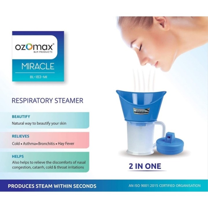 Ozomax Miracle 2 in 1 Respiratory Steamer (Produces Steam Within