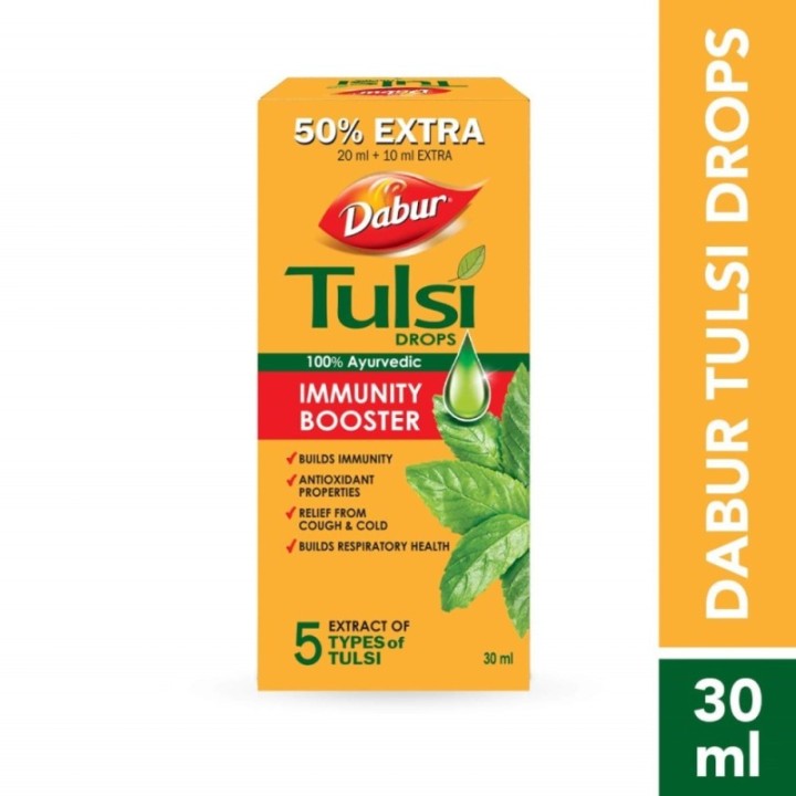 Dabur Tulsi Drops, +, 100% Ayurvedic Immunity Booster 10ml