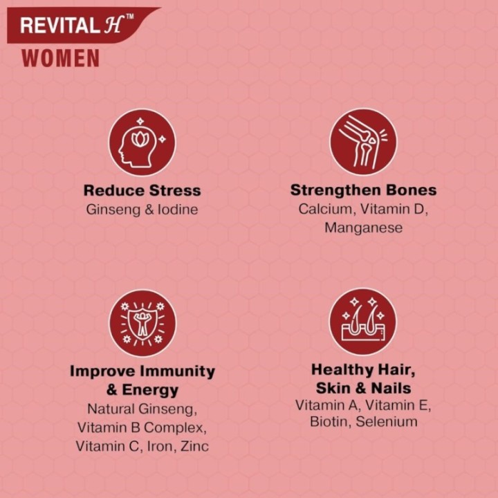 Revital H Woman for Daily Health, 30 Tablets (with Calcium, Vitamins