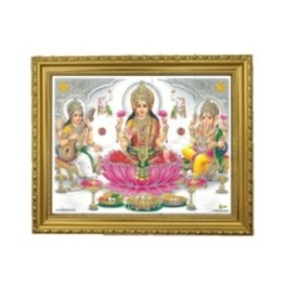 Satvik (New) Goddess Maha Lakshmi, Ma Saraswati and Lord Ganesha