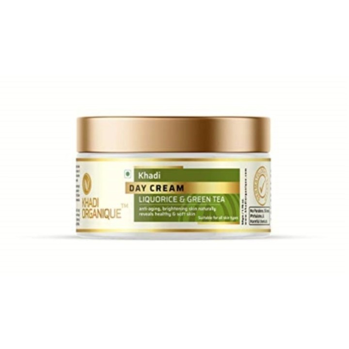 Khadi Organique Liquorice & Green Tea Day Cream - Protects Skin