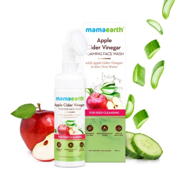 Mamaearth Apple Cider Vinegar Foaming Face Wash with Apple Cider