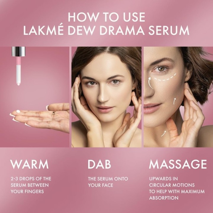Lakmé 6% Vitamin E, Niacinamide & Pro-Ceramides Dew Serum (30ml)