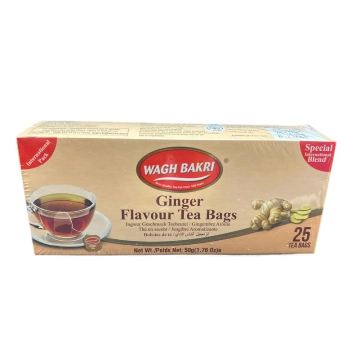 Wagh Bakri Ginger Chai Tea Bags (50g, 25 Tea Bags)