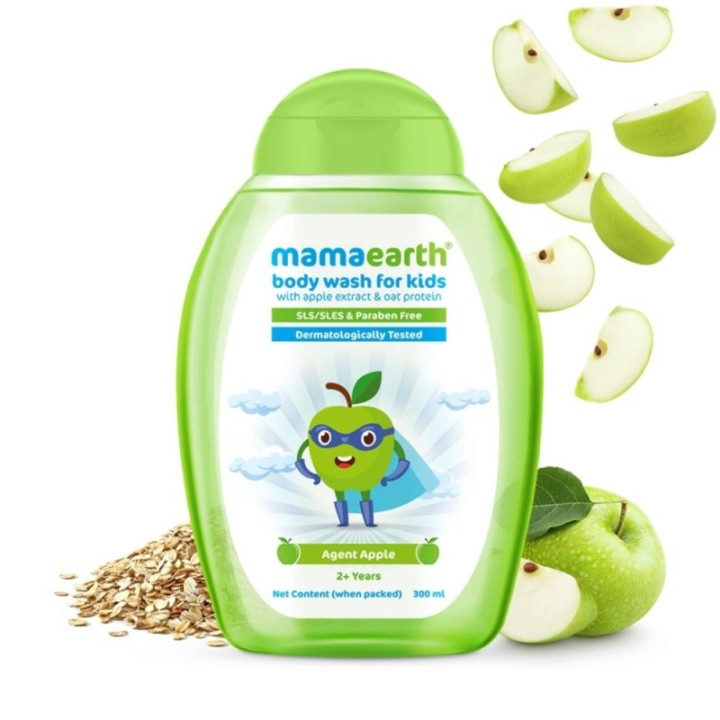 Mamaearth Agent Apple Body Wash for Kids with Apple Extract & Oat