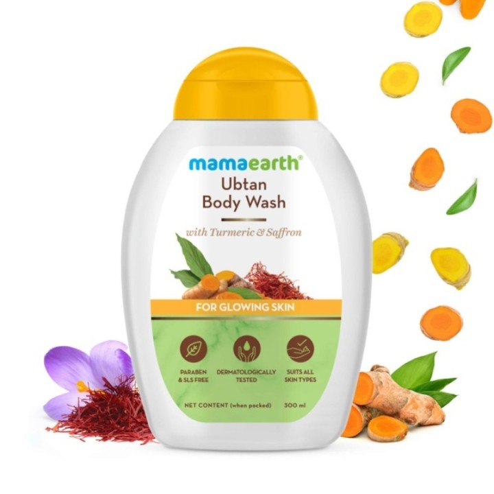 Mamaearth Ubtan Body Wash with Turmeric & Saffron, for Glowing Skin