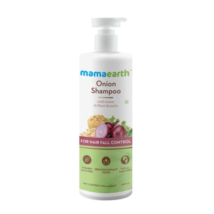 Mamaearth Onion Shampoo with Onion & Plant Keratin, for Hair Fall