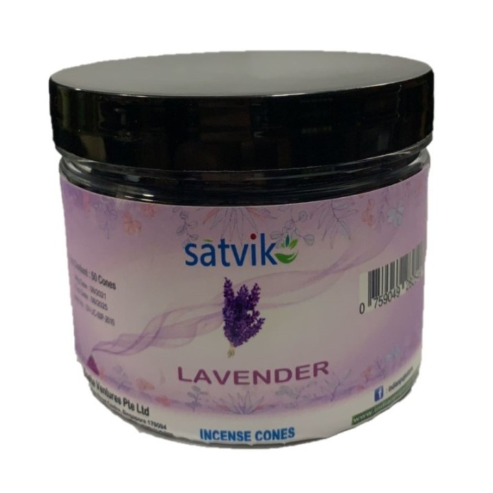 Satvik Lavender Incense Cones for Puja and Prayer 200g