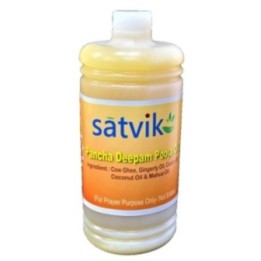 Satvik Pancha Deepam Pooja Oil, a Blend of Holy Oils, Lamp Oil