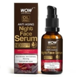 Wow Skin Science Oil Free Anti Aging Night Face Serum - Anti-Wrinkle