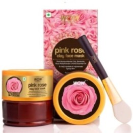 Wow Skin Science Pink Rose Clay Face Mask - Helps to Hydrate