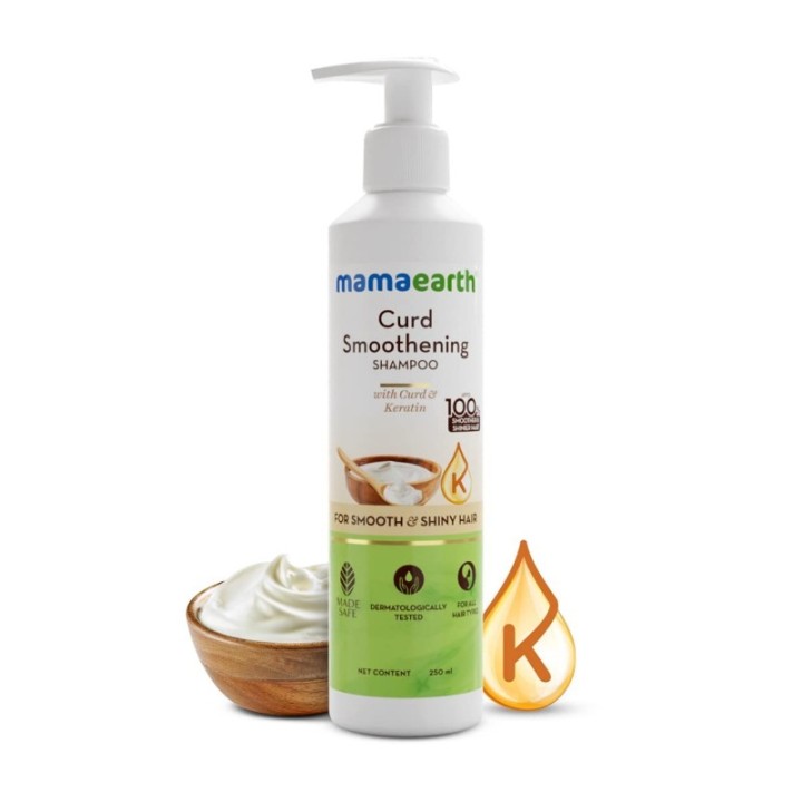 Mamaearth Curd Smoothening Shampoo With Curd & Keratin (250ml)