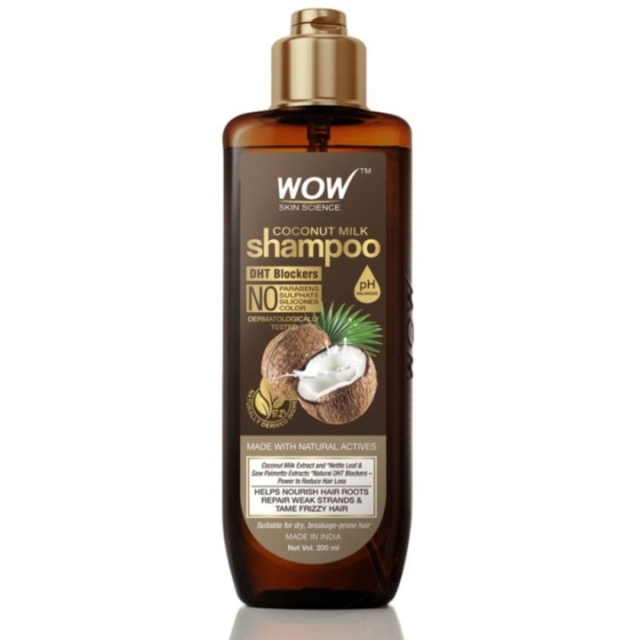 Wow Skin Science Coconut Milk Shampoo - Helps to Nourish Hair Roots
