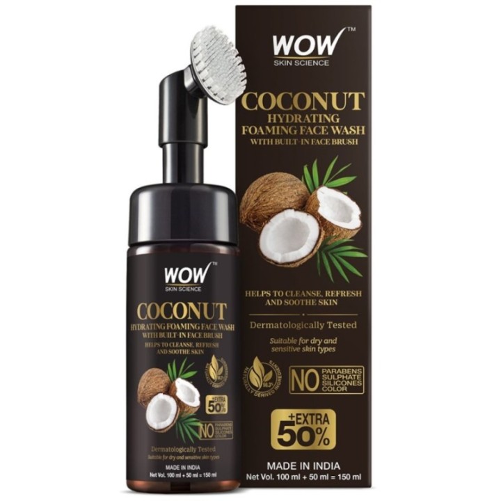 Wow Skin Science Coconut Hydrating Foaming Face Wash