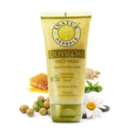 Inatur Herbals Olive &Amp; Oat Face Wash - with Chamomile, Green Tea
