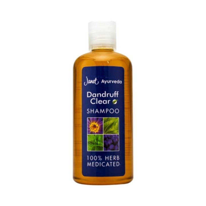 Janet Ayurveda Dandruff Clear Shampoo - 100% Herb Medicated 300ml