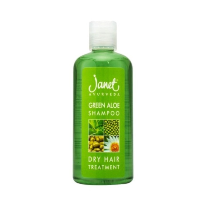 Janet Ayurveda Green Aloe Shampoo - Dry Hair Treatment 300ml