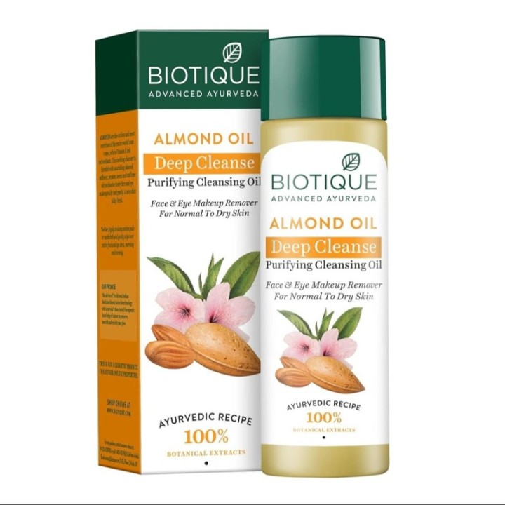 Biotique Bio Almond Oil Face & Eye Makeup Cleanser (120ml)