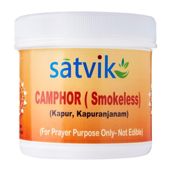 Satvik Smokeless Camphor Tablets, Karpoor, Karpoora, 200 Grams