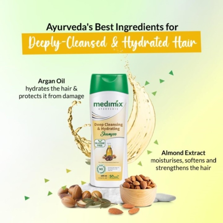 Medimix Ayurvedic Deep Cleansing & Hydrating Shampoo - for Clean
